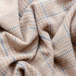 the tartan blanket company super soft lambswool baby blanket in oatmeal glen check