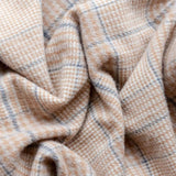 the tartan blanket company super soft lambswool baby blanket in oatmeal glen check