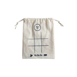 Soft organic cotton bag with printed Tic Tac Toe board