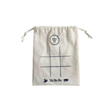 Soft organic cotton bag with printed Tic Tac Toe board