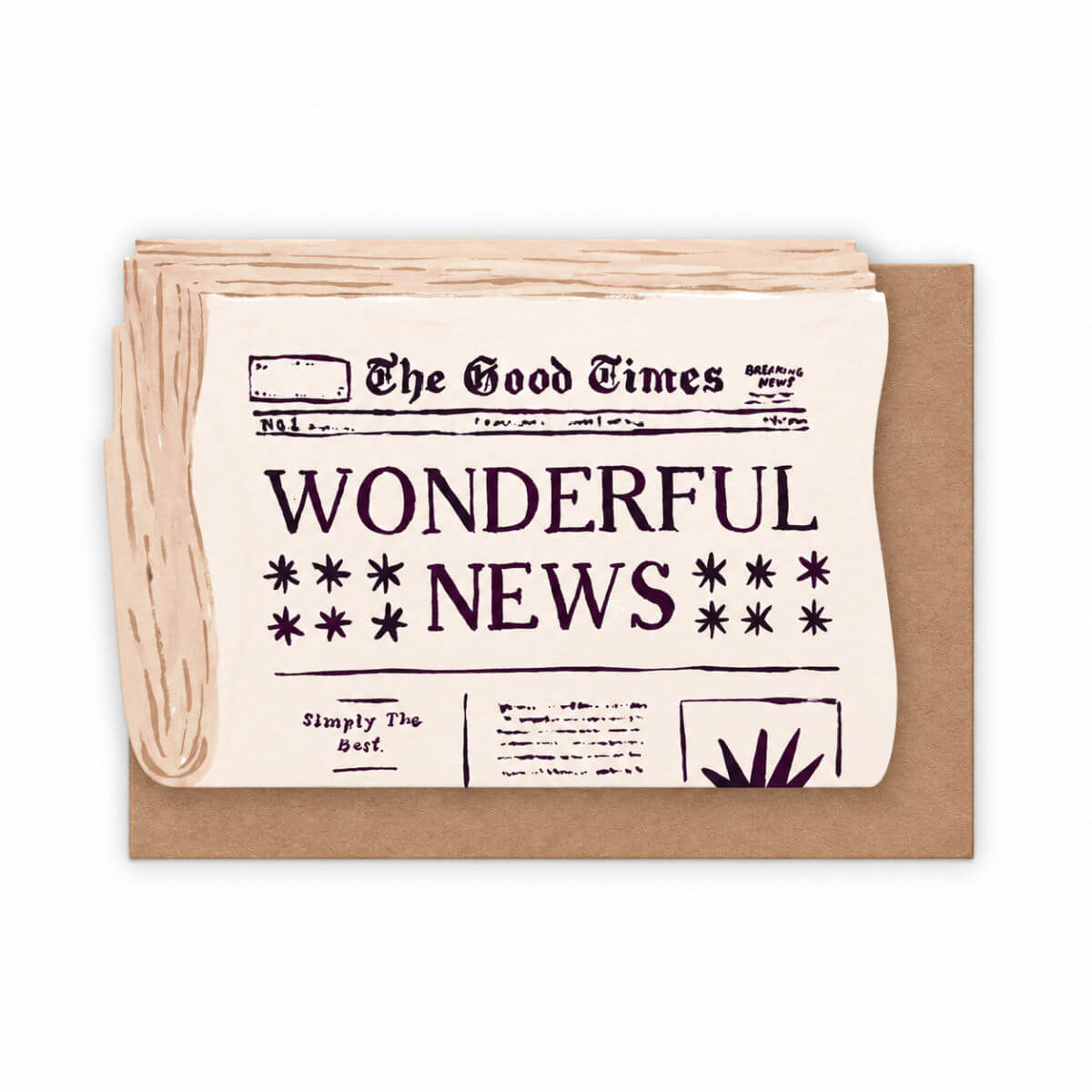 wonderful news congratulations card illustrated by sister paper co