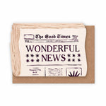 wonderful news congratulations card illustrated by sister paper co