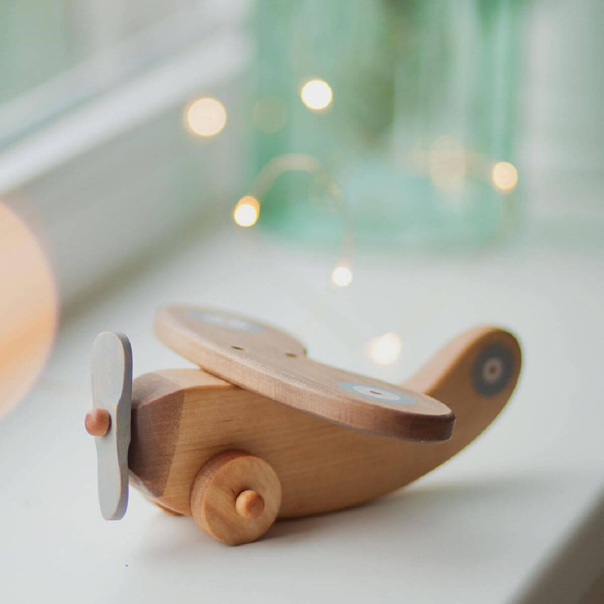 wooden airplane toy by friendly toys