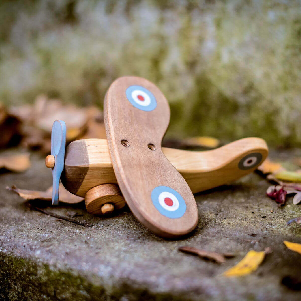 wooden airplane toy by friendly toys