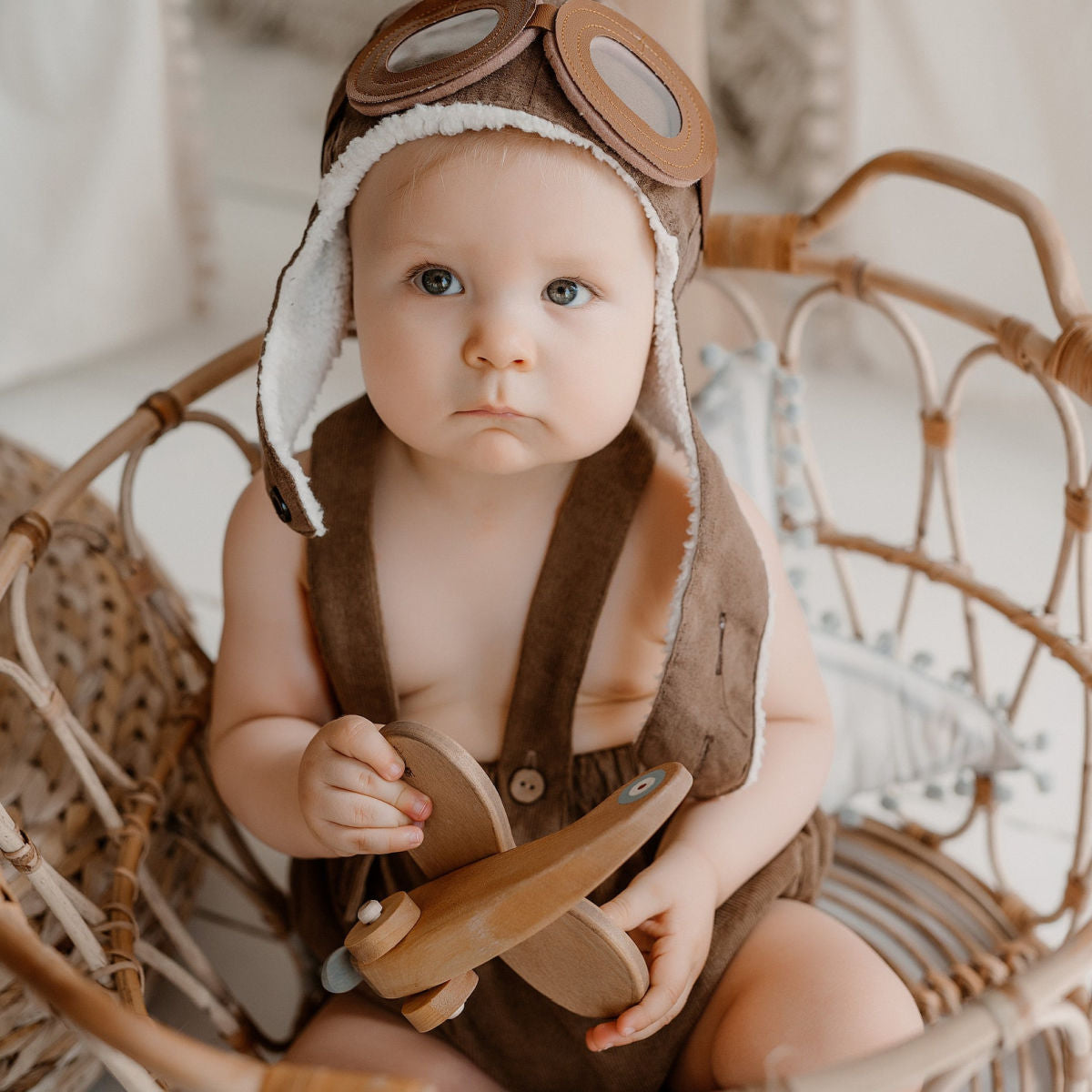 wooden airplane toy by friendly toys