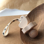 wooden rattle in duck design minus range by KMR childwood