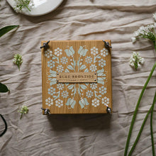 Heirloom small wooden flower press in sustainable oak handcrafted by blue brontide UK