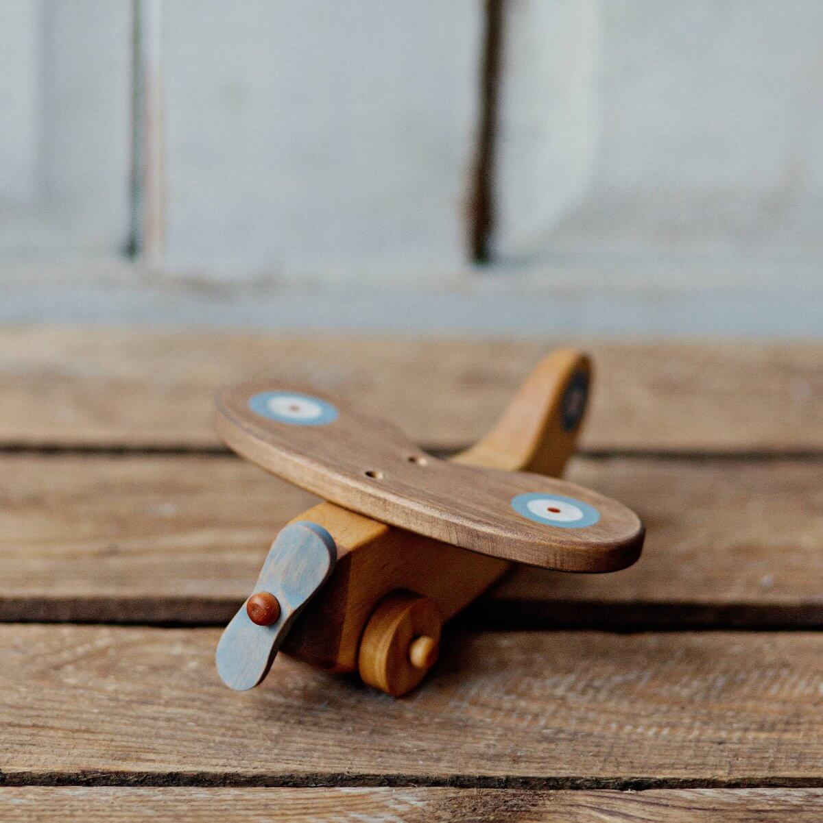 wooden airplane toy by friendly toys