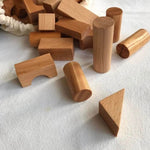 100 wooden blocks in cotton sack by wooden story