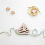 Natural Wooden  Lacing  Threading Toy - Boat 