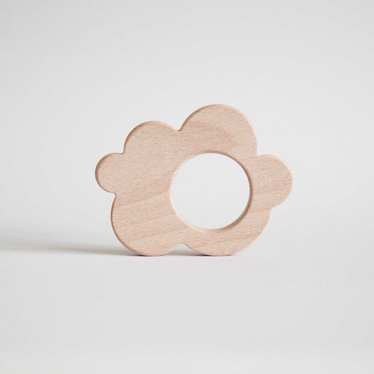 Eco Natural Wooden Baby Teether | Soother - Cloud - Bluebrontide