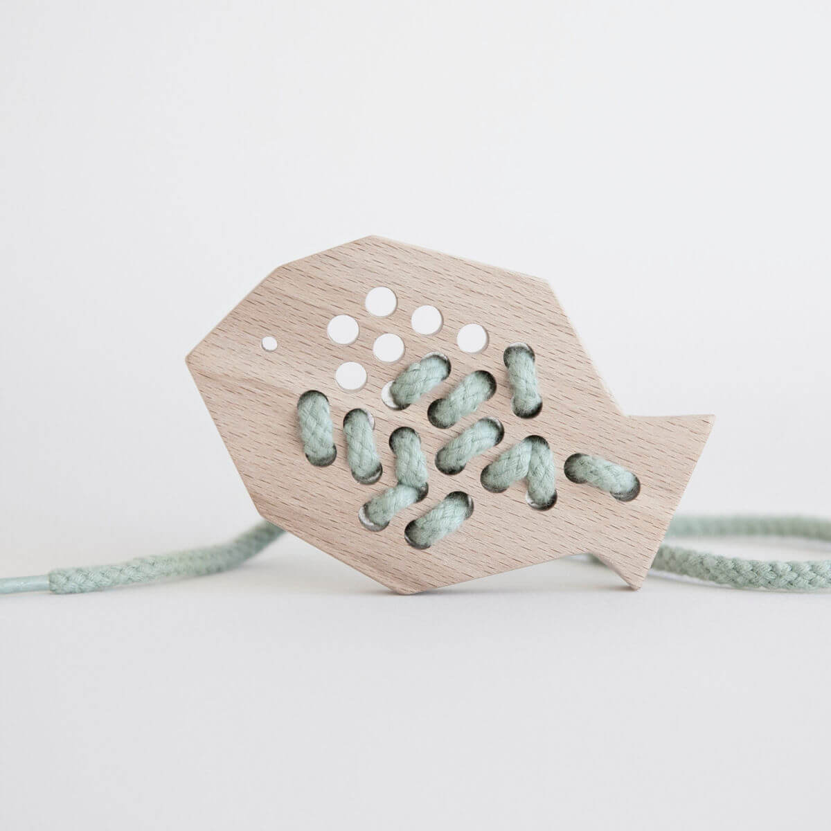 wooden lacing toy fish
