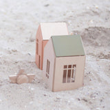 babai toys magnetic wooden doll house toy in khaki