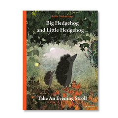 big hedgehog and little hedgehog take an evening stroll children's book by Britta Teckentrup