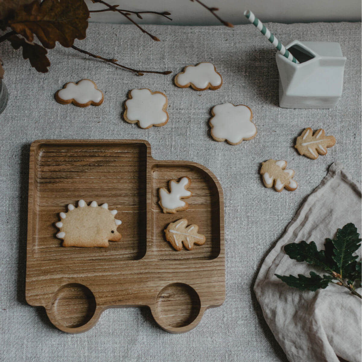 children's wooden plate - truck