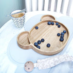 Baby | Kids Eco Wooden Bear Plate - bluebrontide 