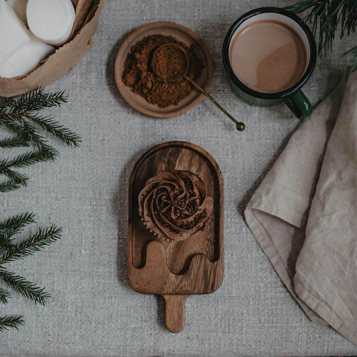 children's wooden plate in ice lolly wooden tableware at blue brontide