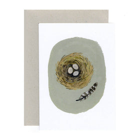 gemma koomen greeting card feather and nest