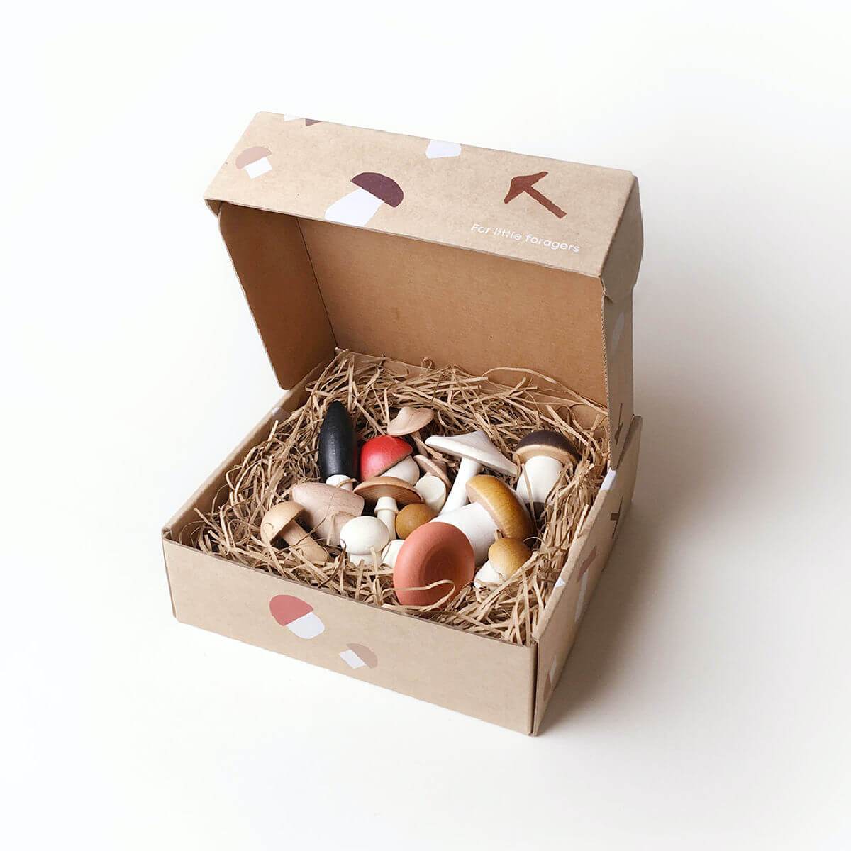 moon picnic forest mushrooms in a box wooden education toy