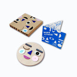 moon picnic make a face wooden toy