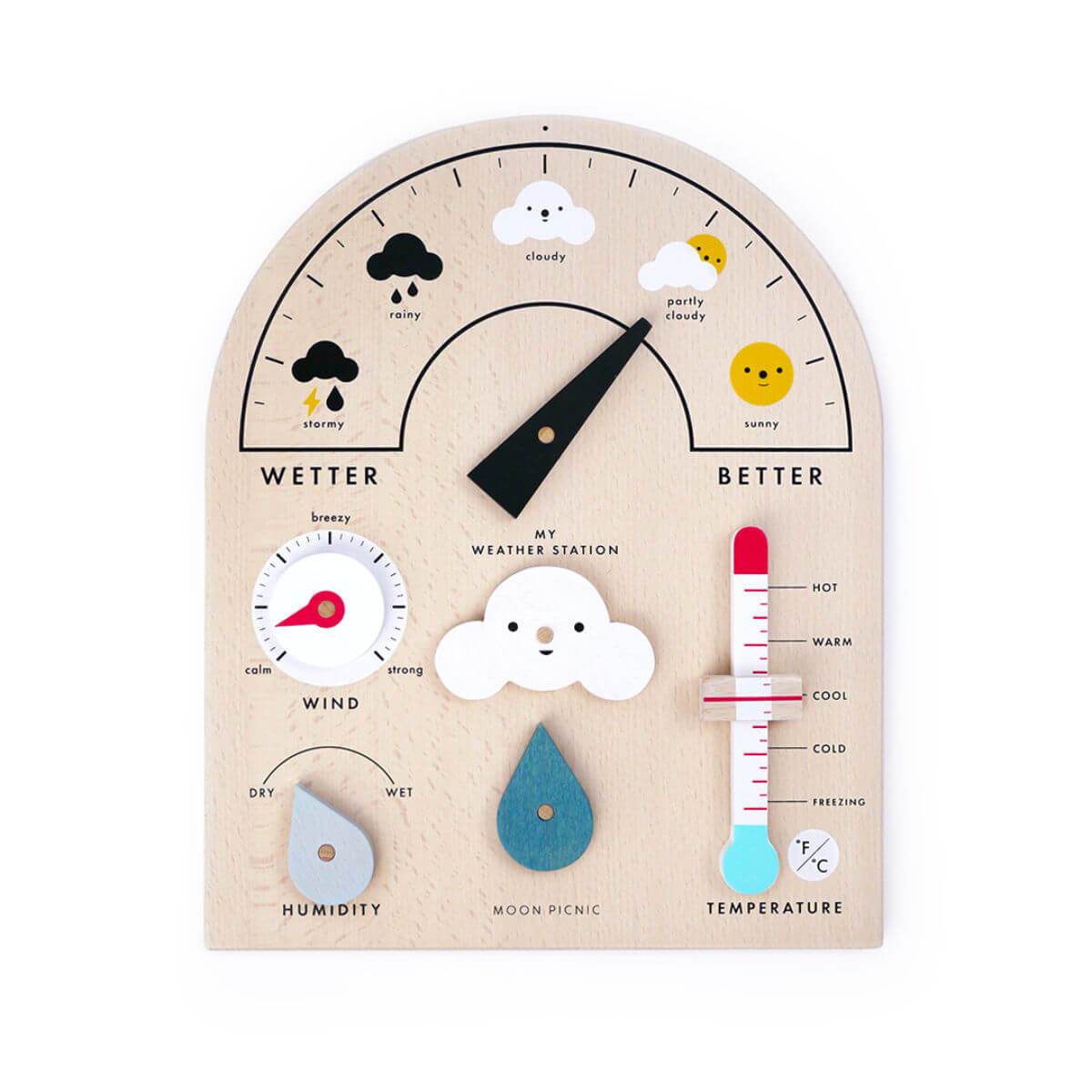 moon picnic my weather station educational toy at blue brontide