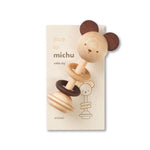 oioiooi nice to michu rattle a wooden rattle in a bear design at blue brontide uk