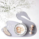 silicone baby placemat grey swan