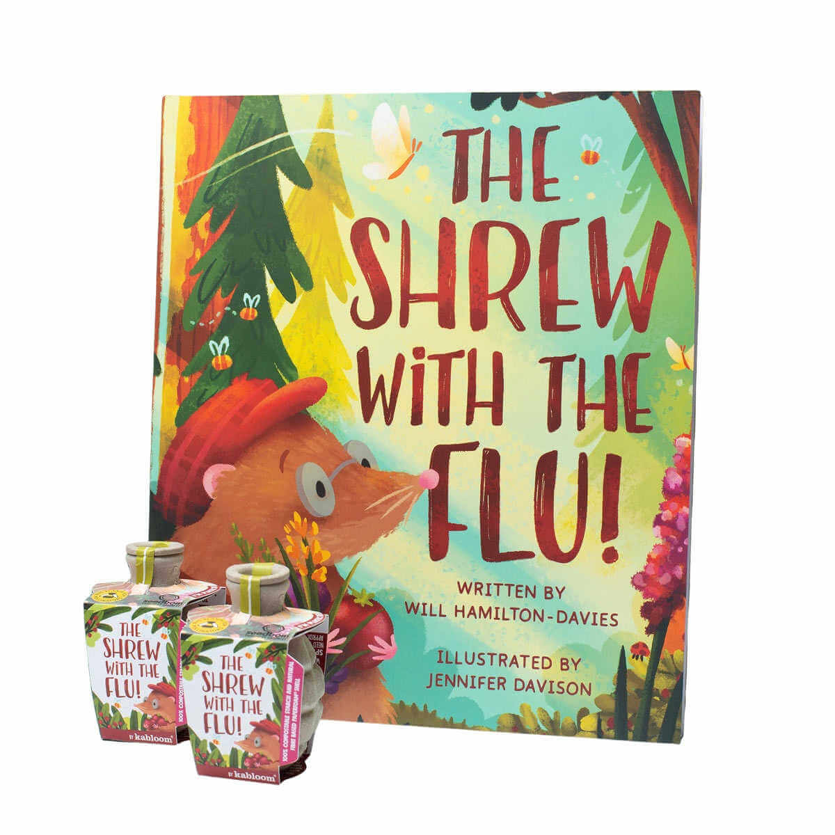 Kabloom the shrew with the flu sustainable book and seedbom children's gift set