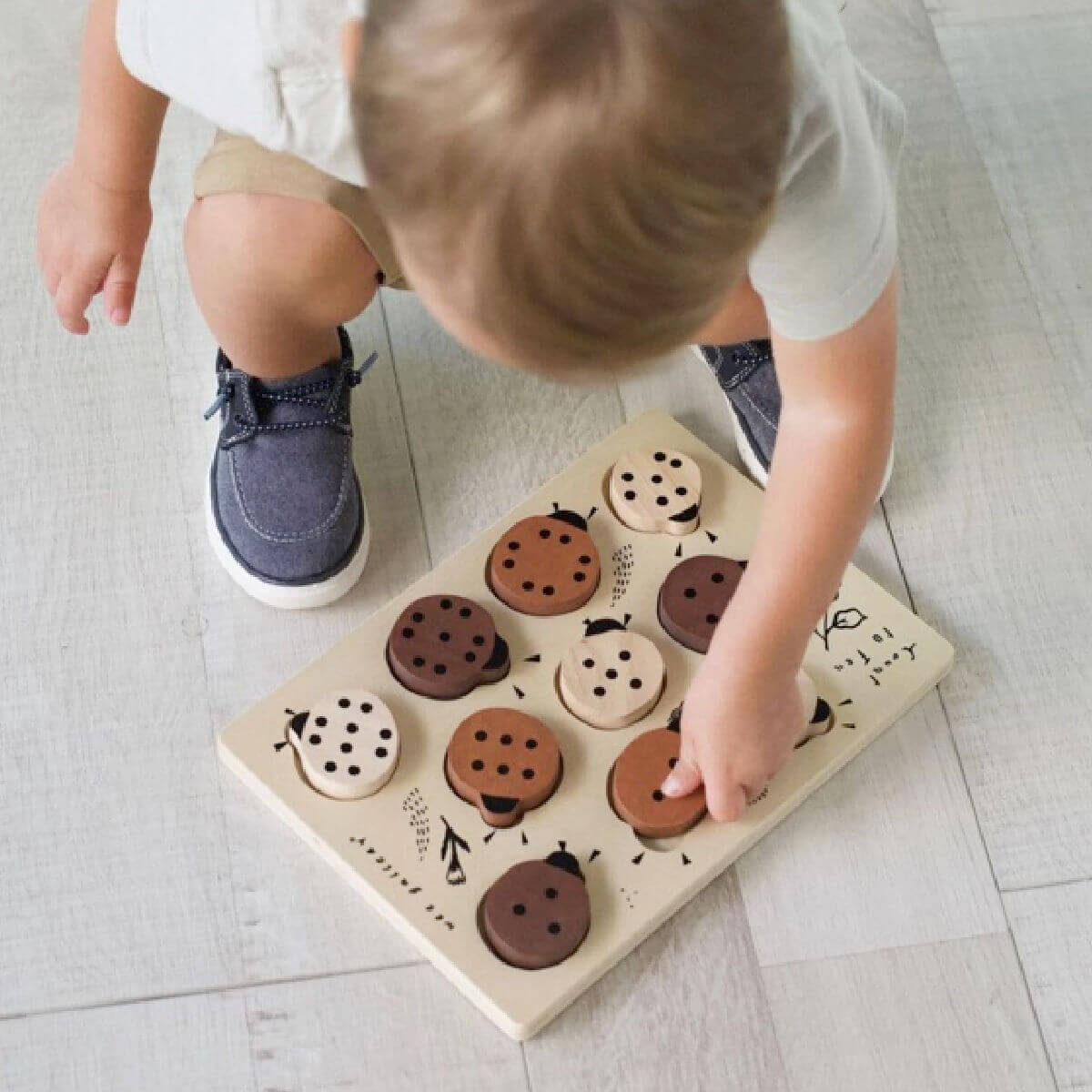 Wee Gallery wooden tray puzzle - Count to 10 Ladybirds