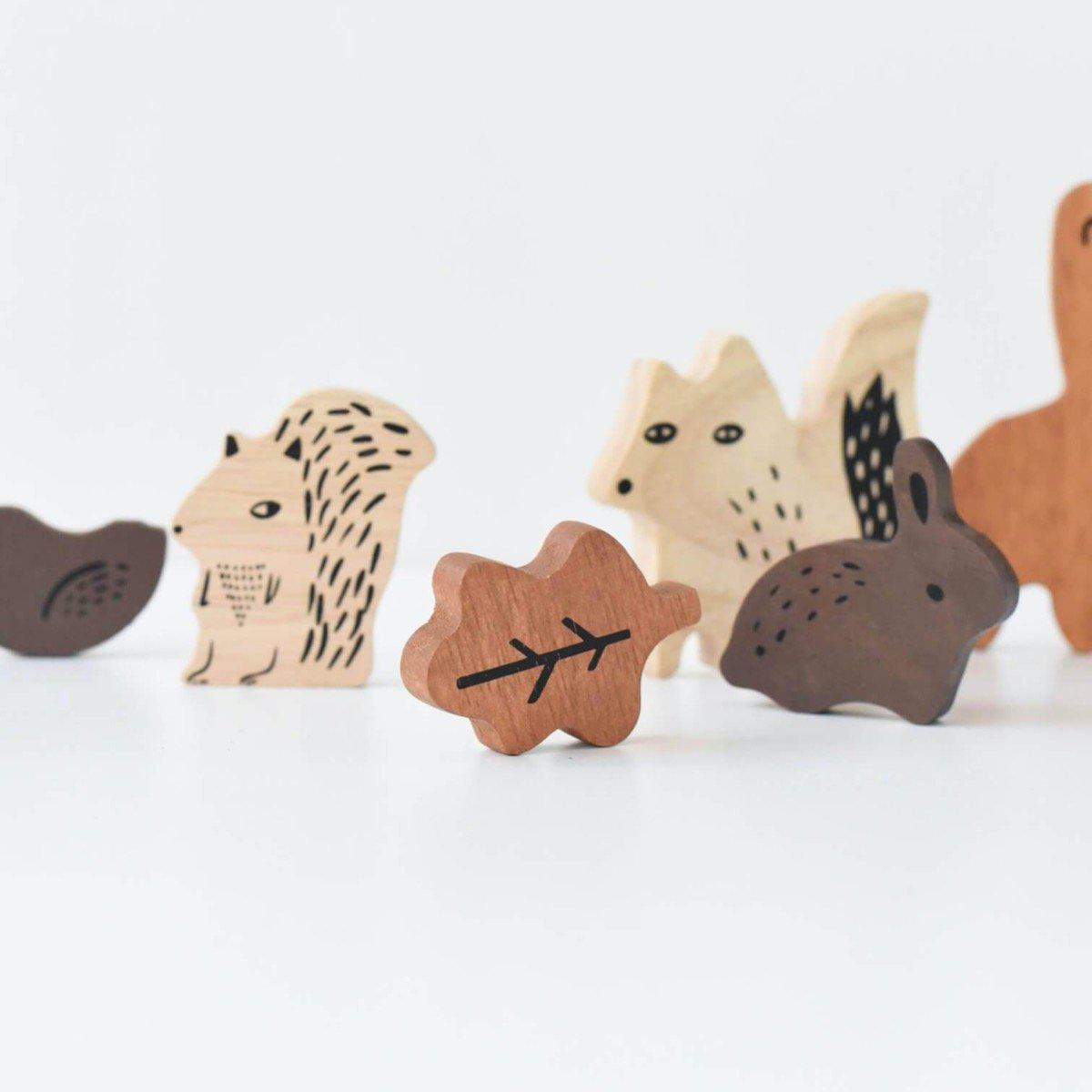 Wee Gallery Wooden Tray Puzzle - Woodland Animals