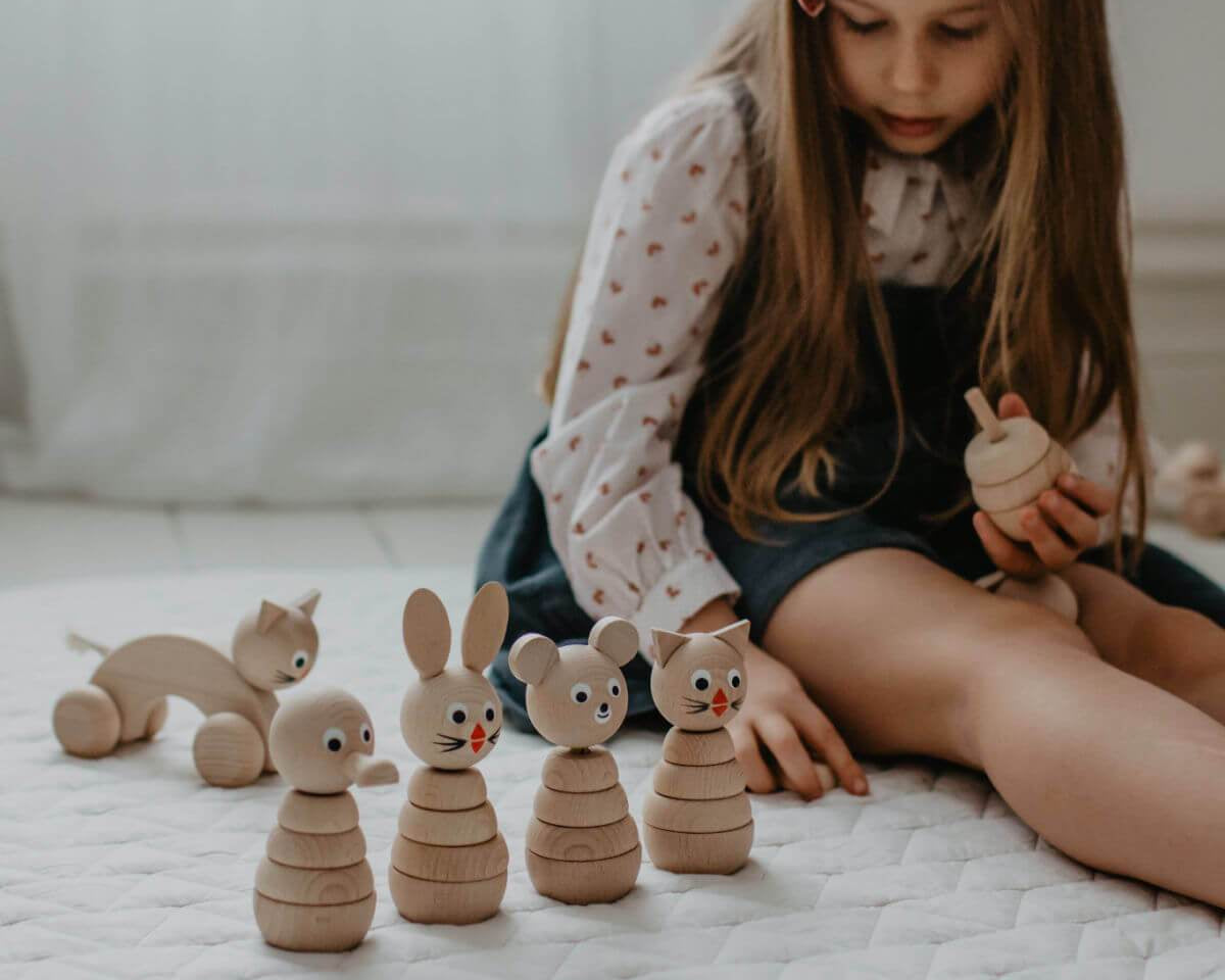 wooden stacking toy - duck