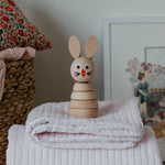 natural wooden stacking toy rabbit at blue brontide uk