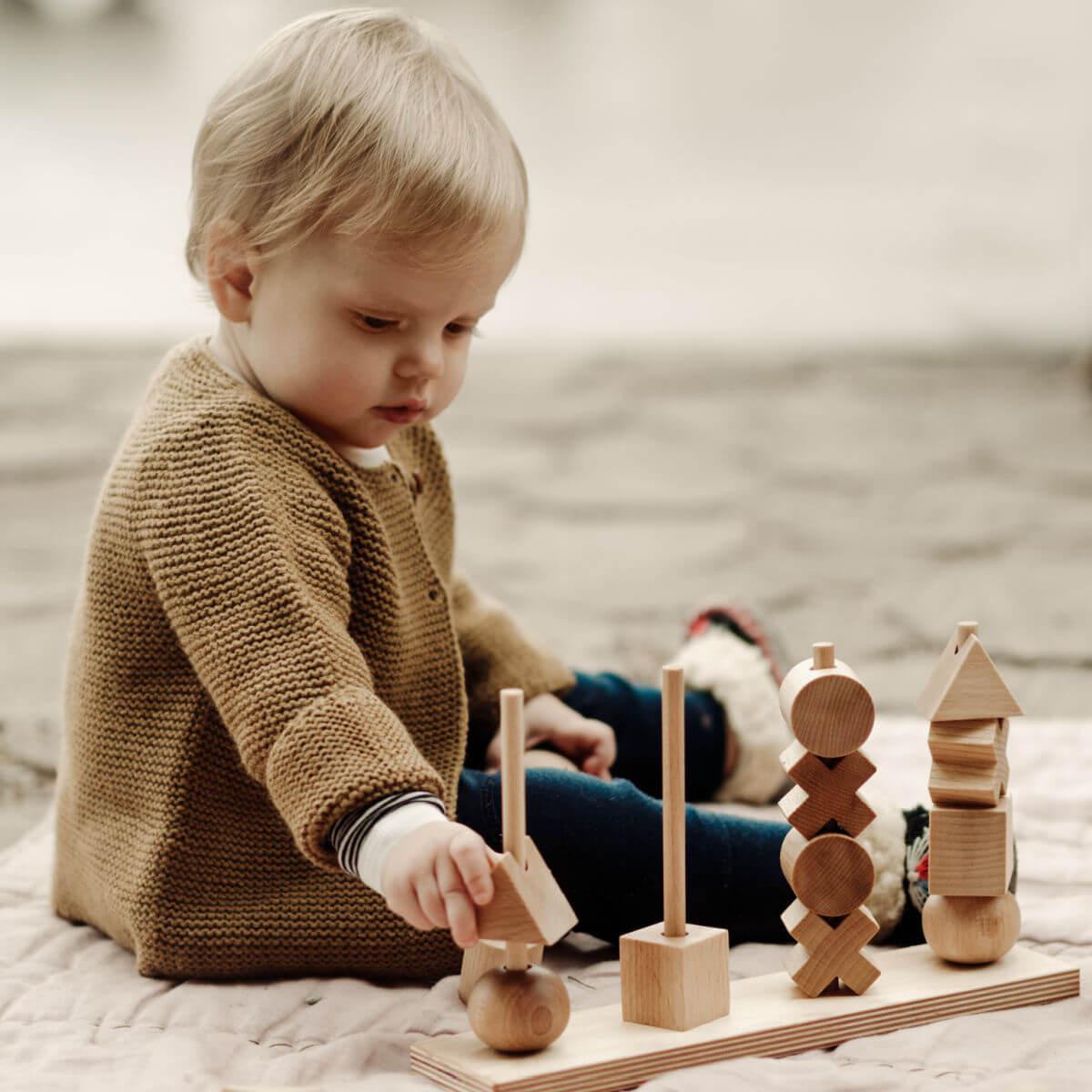 wooden stacking sorting toy