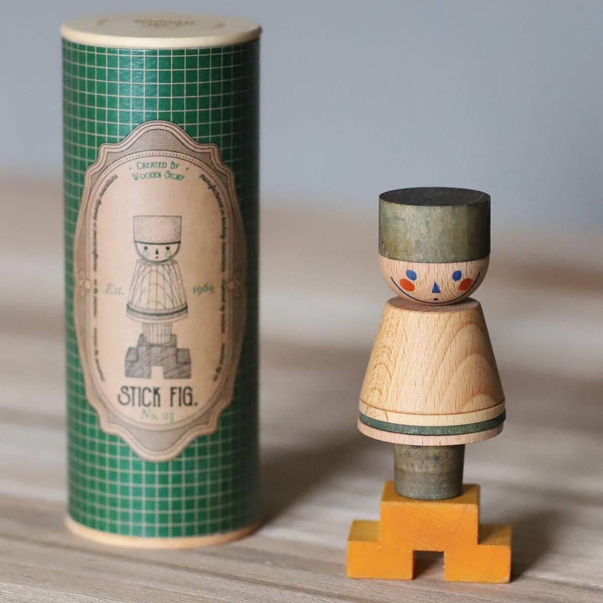 Stick Fig. No. 03 wooden stacking toy by Wooden Story