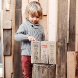 Wooden story - twist the blocks children's wooden puzzle in secret garden - natural